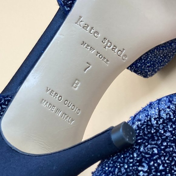 Kate Spade Sparkle Peep Hole Pumps 3" Heel (7B) - Picture 7 of 7